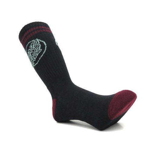 SANTA CRUZ SOCKS サンタクルーズ ソックス 靴下 KICK 2 PACK BLACK/WHITE スケートボード スケボー 