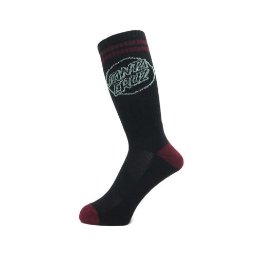 SANTA CRUZ SOCKS サンタクルーズ ソックス 靴下 KICK 2 PACK BLACK/WHITE スケートボード スケボー 1