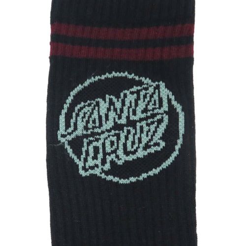 SANTA CRUZ SOCKS サンタクルーズ ソックス 靴下 KICK 2 PACK BLACK/WHITE スケートボード スケボー 4