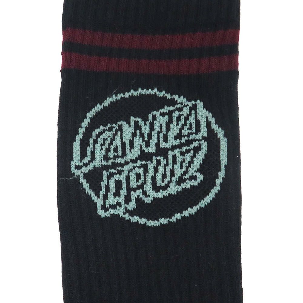 SANTA CRUZ SOCKS サンタクルーズ ソックス 靴下 KICK 2 PACK BLACK/WHITE スケートボード スケボー 4