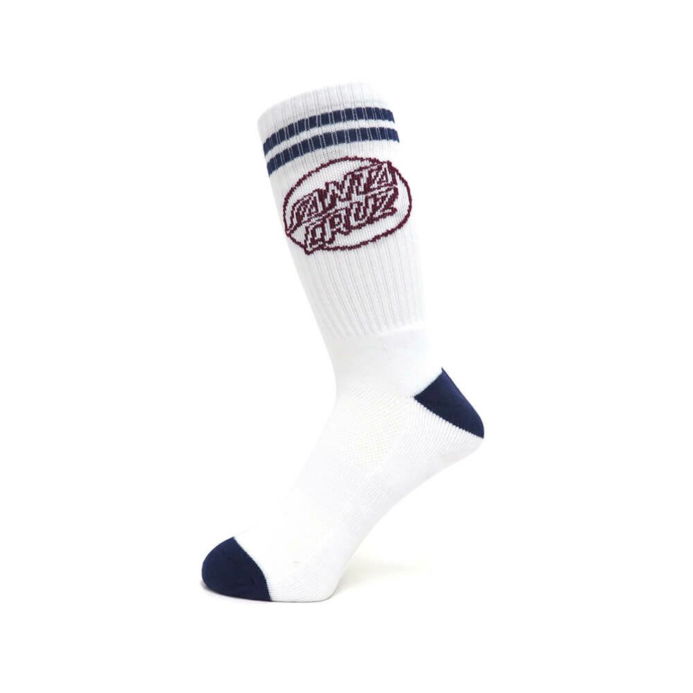 SANTA CRUZ SOCKS サンタクルーズ ソックス 靴下 KICK 2 PACK BLACK/WHITE スケートボード スケボー 6