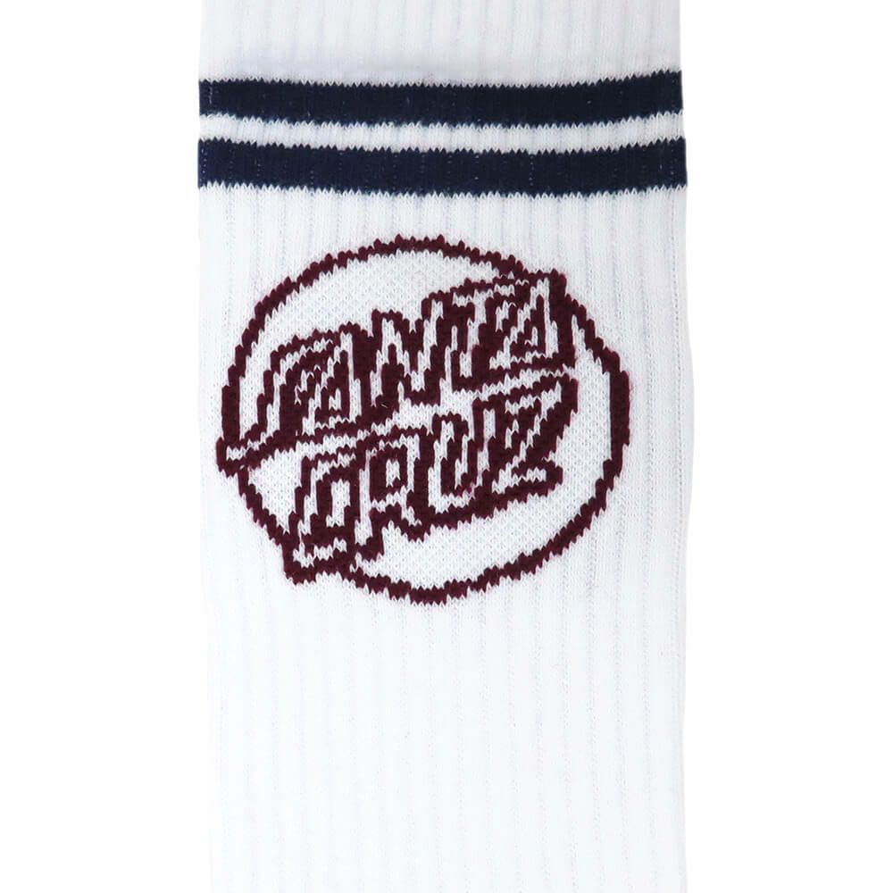 SANTA CRUZ SOCKS サンタクルーズ ソックス 靴下 KICK 2 PACK BLACK/WHITE スケートボード スケボー 8