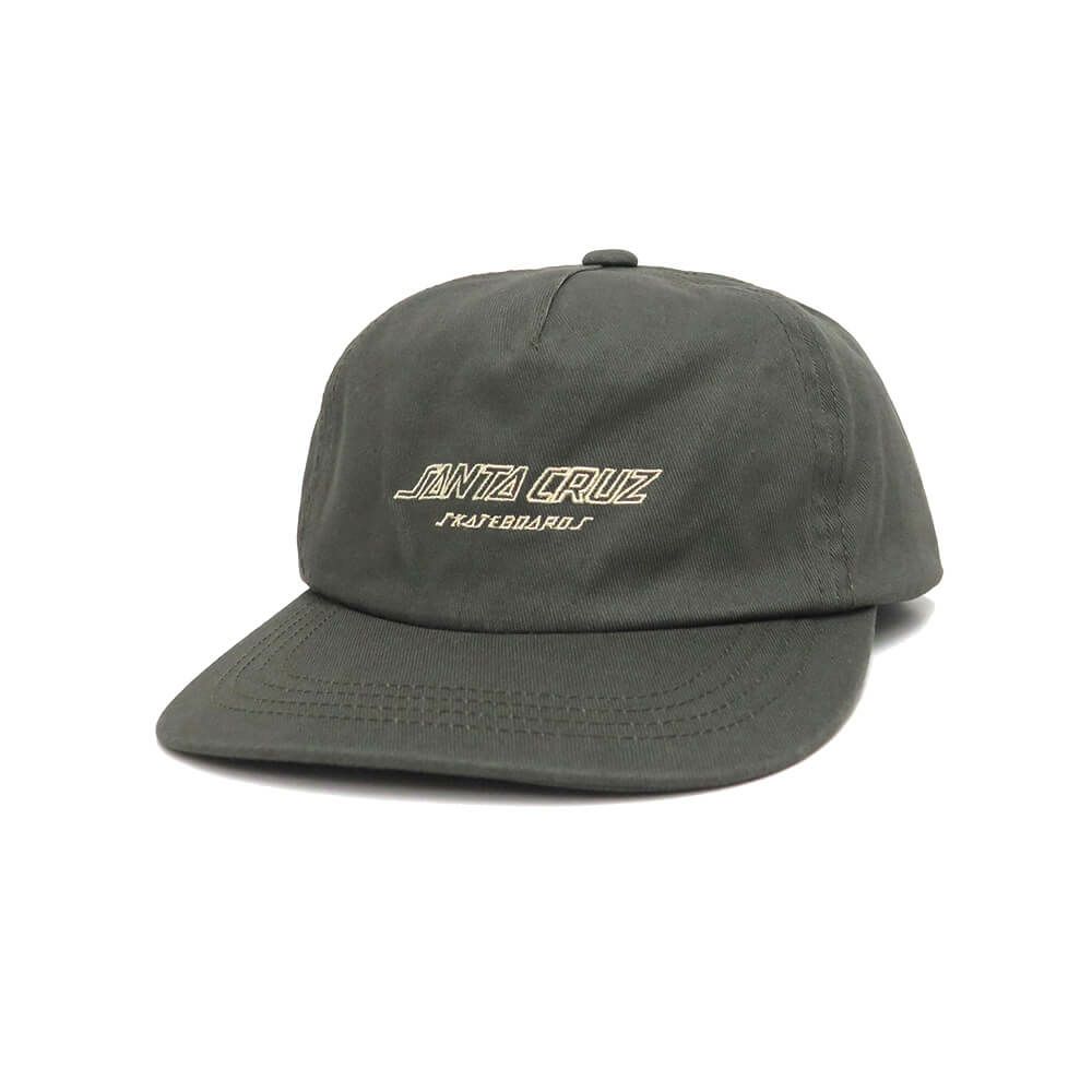  SANTA CRUZ CAP サンタクルーズ キャップ STRIP OUTLINE 5 PANEL SNAPBACK GREY スケートボード スケボー 