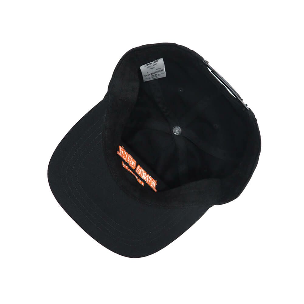 SANTA CRUZ CAP サンタクルーズ キャップ STRIP OUTLINE 5 PANEL SNAPBACK BLACK スケートボード スケボー 3