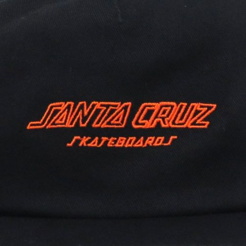 SANTA CRUZ CAP サンタクルーズ キャップ STRIP OUTLINE 5 PANEL SNAPBACK BLACK スケートボード スケボー 4