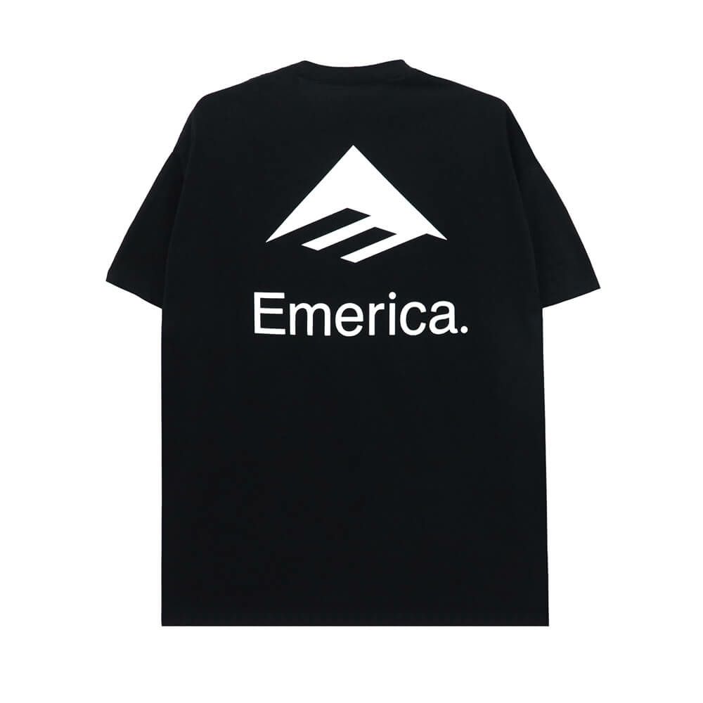 EMERICA T-SHIRT エメリカ Tシャツ LOCKUP BLACK スケートボード スケボー 