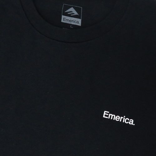 EMERICA T-SHIRT エメリカ Tシャツ LOCKUP BLACK スケートボード スケボー 2