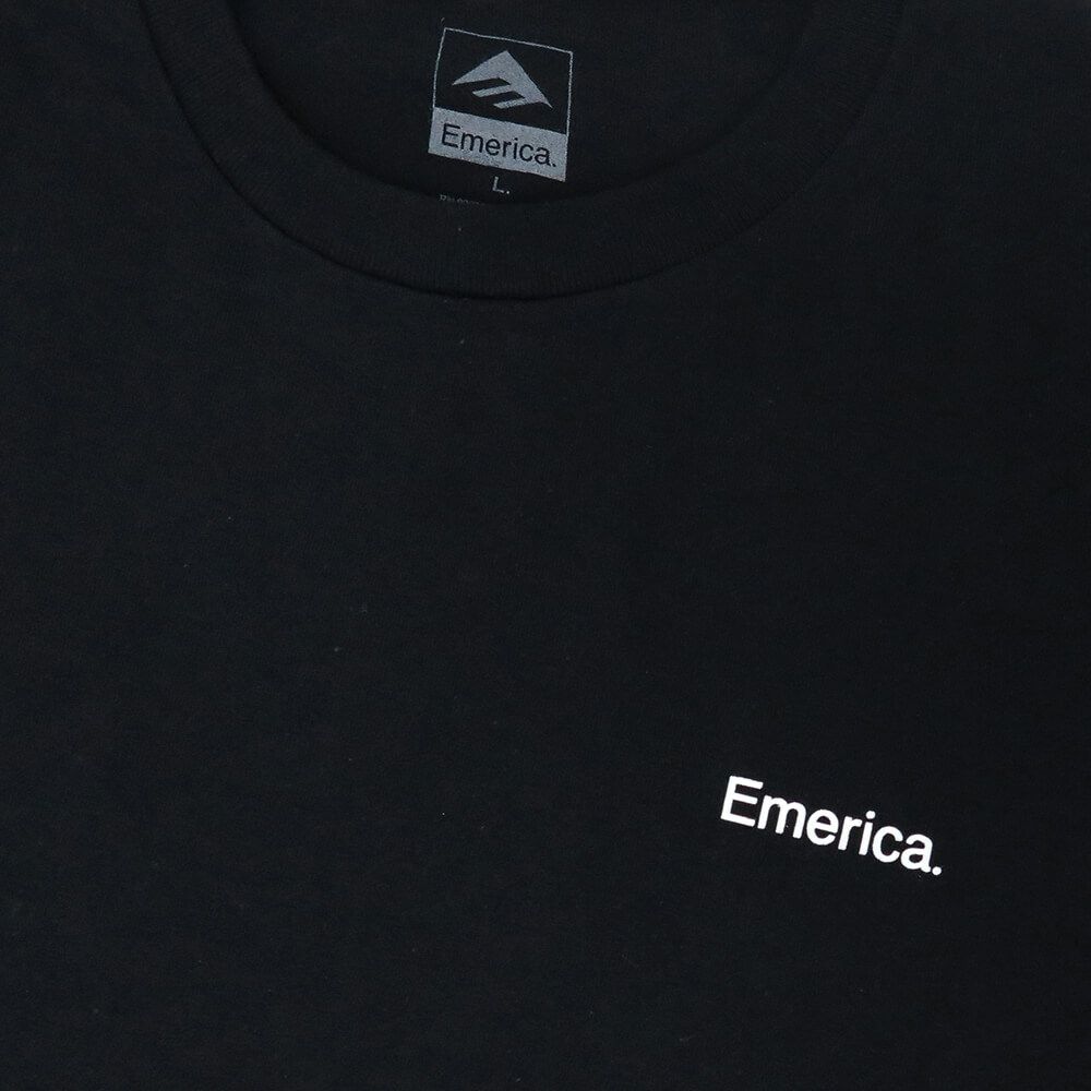 EMERICA T-SHIRT エメリカ Tシャツ LOCKUP BLACK スケートボード スケボー 2