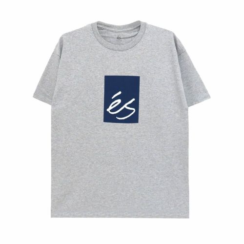 ES T-SHIRT エス Tシャツ MAIN BLOCK GREY/NAVY スケートボード スケボー 