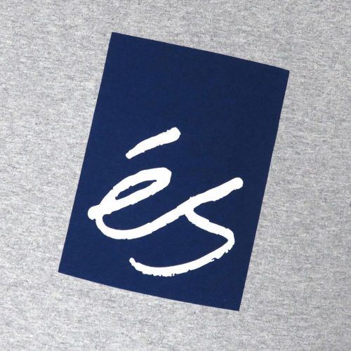 ES T-SHIRT エス Tシャツ MAIN BLOCK GREY/NAVY スケートボード スケボー 1