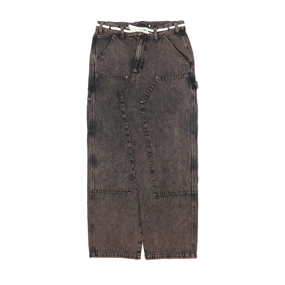 SANTA CRUZ JEANS サンタクルーズ パンツ ジーンズ DOUBLE KNEE CARPENTER DENIM BROWN WASH スケートボード スケボー 