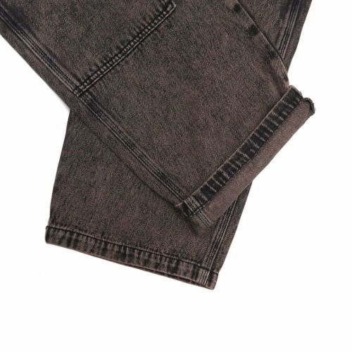 SANTA CRUZ JEANS サンタクルーズ パンツ ジーンズ DOUBLE KNEE CARPENTER DENIM BROWN WASH スケートボード スケボー 7