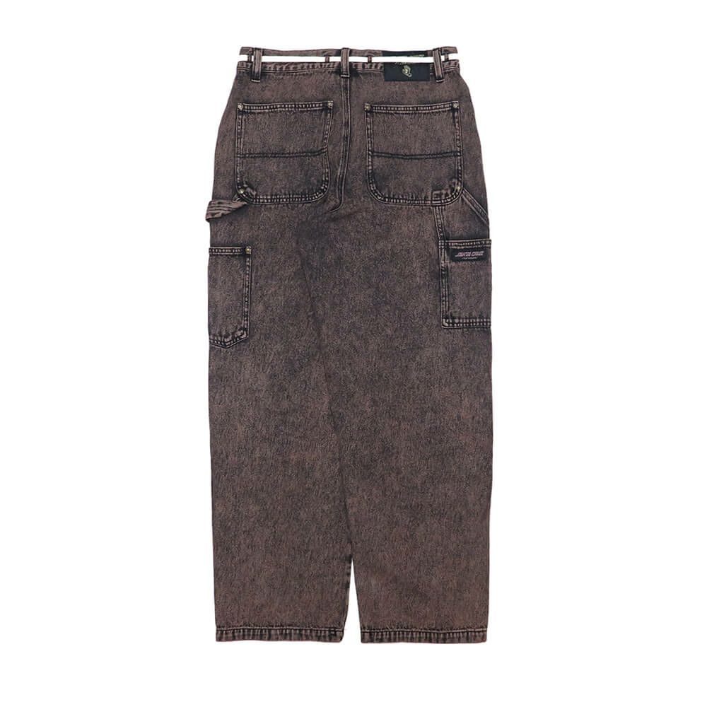 SANTA CRUZ JEANS サンタクルーズ パンツ ジーンズ DOUBLE KNEE CARPENTER DENIM BROWN WASH スケートボード スケボー 8