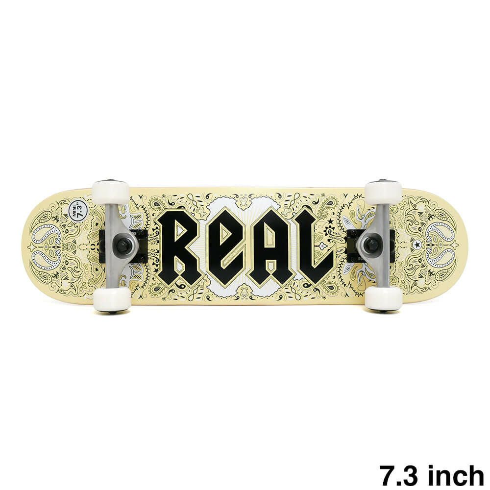 防水ケース付き REAL リアル コンプリートセット スケートボード完成品（子供用） BANDANA 7.3 スケートボード スケボー 1