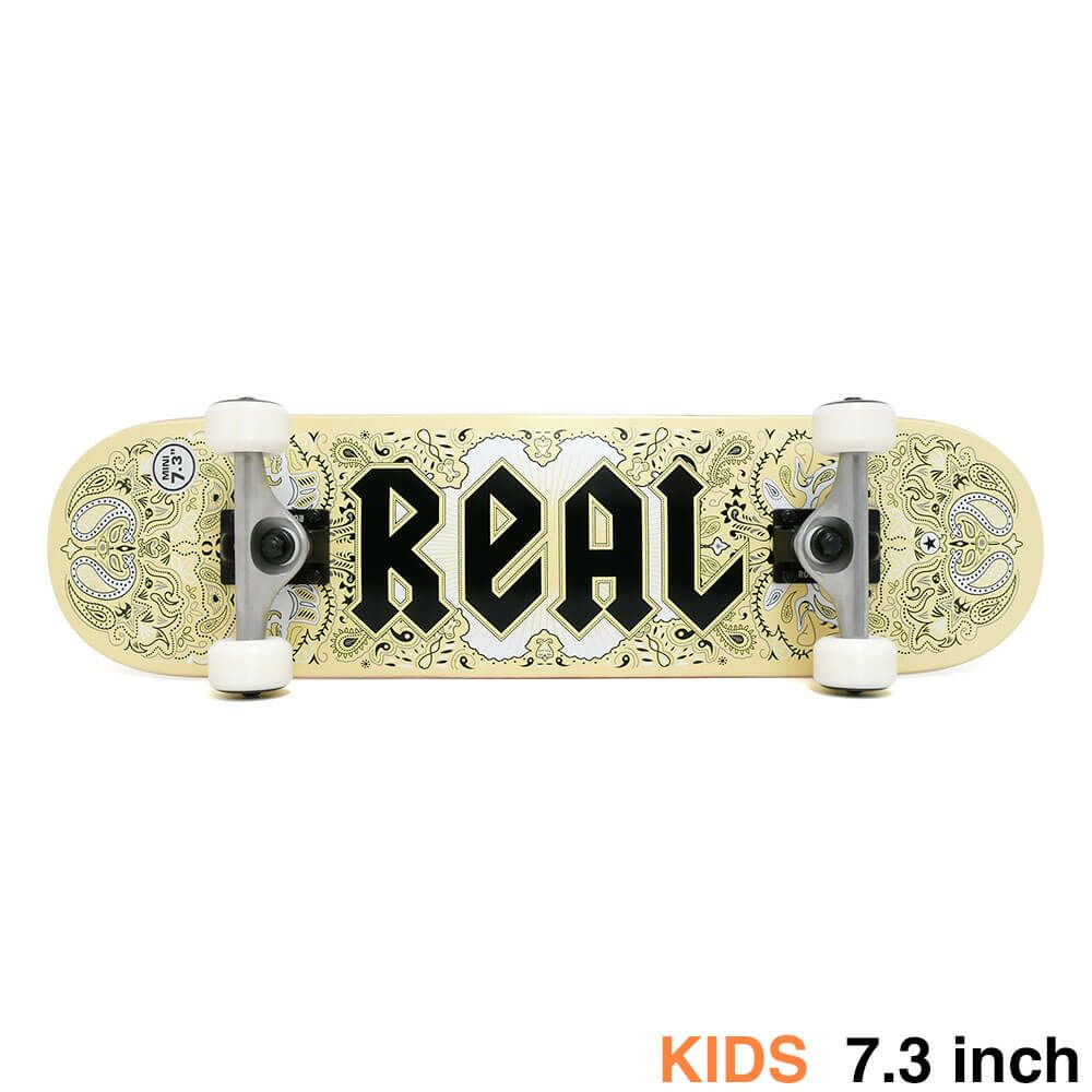 防水ケース付き REAL リアル コンプリートセット スケートボード完成品（子供用） BANDANA 7.3 スケートボード スケボー 1