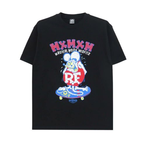 MAGICAL MOSH MISFITS T-SHIRT マジカルモッシュミスフィッツ Tシャツ RATFINK x MXMXM MAGICAL MOSH RATFINK BLACK スケートボード スケボー 