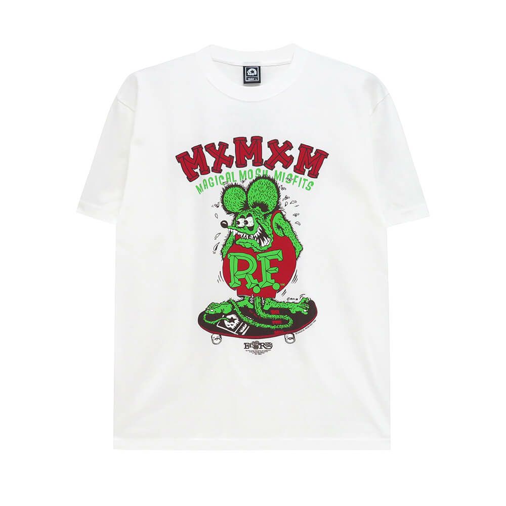 MAGICAL MOSH MISFITS T-SHIRT マジカルモッシュミスフィッツ Tシャツ RATFINK x MXMXM MAGICAL MOSH RATFINK WHITE スケートボード スケボー 