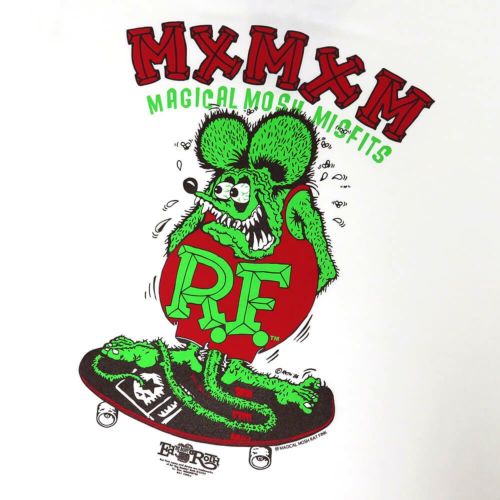 MAGICAL MOSH MISFITS T-SHIRT マジカルモッシュミスフィッツ Tシャツ RATFINK x MXMXM MAGICAL MOSH RATFINK WHITE スケートボード スケボー 1