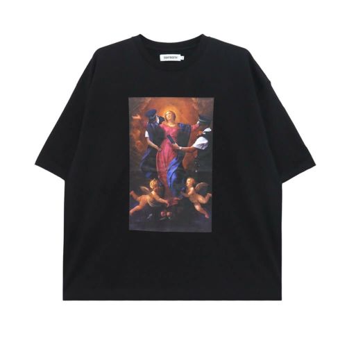 TIGHTBOOTH（TBPR）T-SHIRT タイトブース Tシャツ POLICE CHECKUP BLACK スケートボード スケボー 