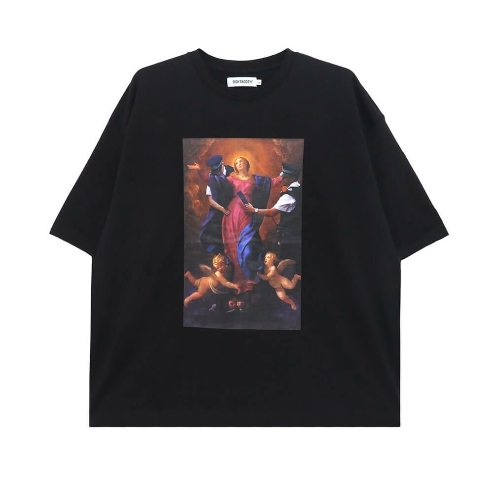 TIGHTBOOTH（TBPR）T-SHIRT タイトブース Tシャツ POLICE CHECKUP BLACK スケートボード スケボー 