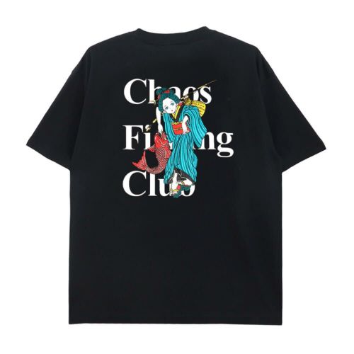 CHAOS FISHING CLUB T-SHIRT カオスフィッシングクラブ Tシャツ THE ORIGINAL FISHING GIRL BLACK スケートボード スケボー 