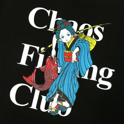 CHAOS FISHING CLUB T-SHIRT カオスフィッシングクラブ Tシャツ THE ORIGINAL FISHING GIRL BLACK スケートボード スケボー 3