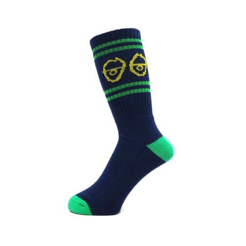 KROOKED SOCKS クルキッド ソックス 靴下 EYES NAVY/GREEN/YELLOW スケートボード スケボー 1