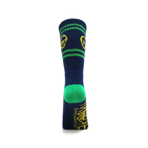KROOKED SOCKS クルキッド ソックス 靴下 EYES NAVY/GREEN/YELLOW スケートボード スケボー 2