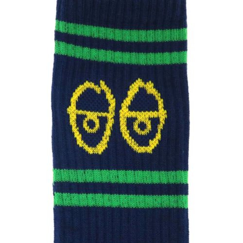 KROOKED SOCKS クルキッド ソックス 靴下 EYES NAVY/GREEN/YELLOW スケートボード スケボー 4