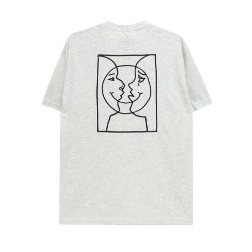 KROOKED T-SHIRT クルキッド Tシャツ MOONSMILE RAW ASH/BLACK スケートボード スケボー 