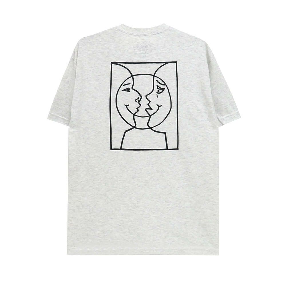 KROOKED T-SHIRT クルキッド Tシャツ MOONSMILE RAW ASH/BLACK スケートボード スケボー 