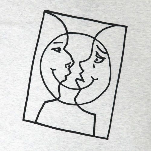 KROOKED T-SHIRT クルキッド Tシャツ MOONSMILE RAW ASH/BLACK スケートボード スケボー 3