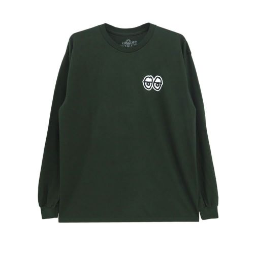 KROOKED LONG SLEEVE クルキッド ロングスリーブTシャツ STRAIT EYES FOREST GREEN/WHITE スケートボード スケボー 1