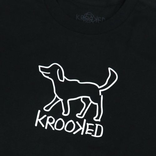 KROOKED LONG SLEEVE クルキッド ロングスリーブTシャツ EL PERRO BLACK/WHITE スケートボード スケボー  1
