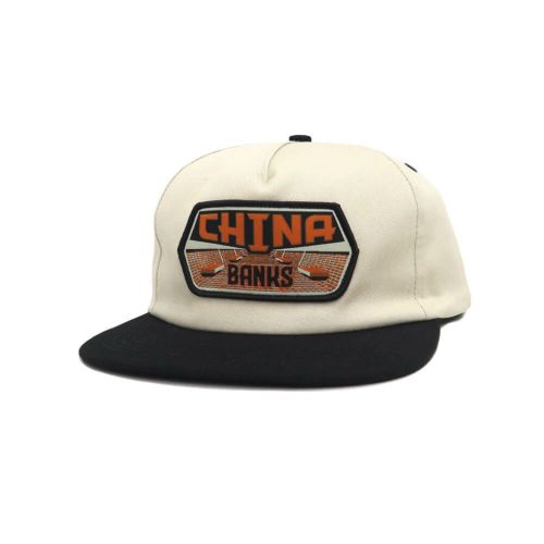 REAL CAP リアル キャップ CHINA BANKS SNAPBACK TAN/BLACK スケートボード スケボー 