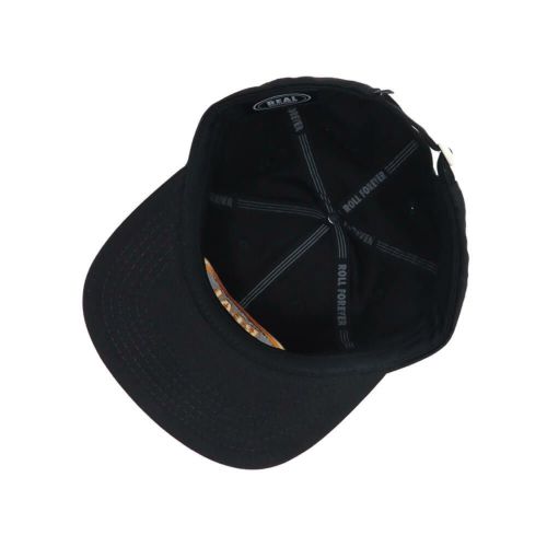 REAL CAP リアル キャップ OVAL EMB STRAPBACK BLACK/CREAM/ORANGE スケートボード スケボー 3