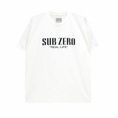 SUB ZERO T-SHIRT サブゼロ Tシャツ REAL LIFE WHITE スケートボード スケボー 