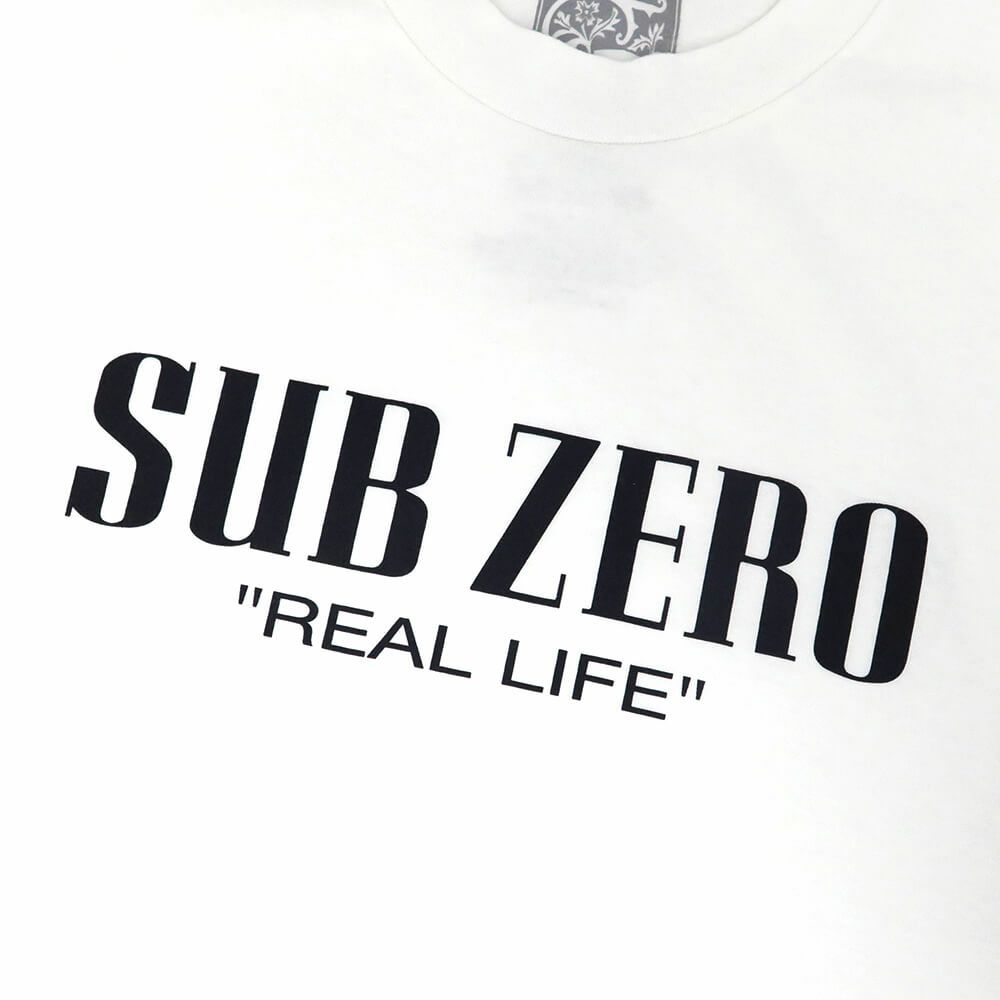 SUB ZERO T-SHIRT サブゼロ Tシャツ REAL LIFE WHITE スケートボード スケボー 1