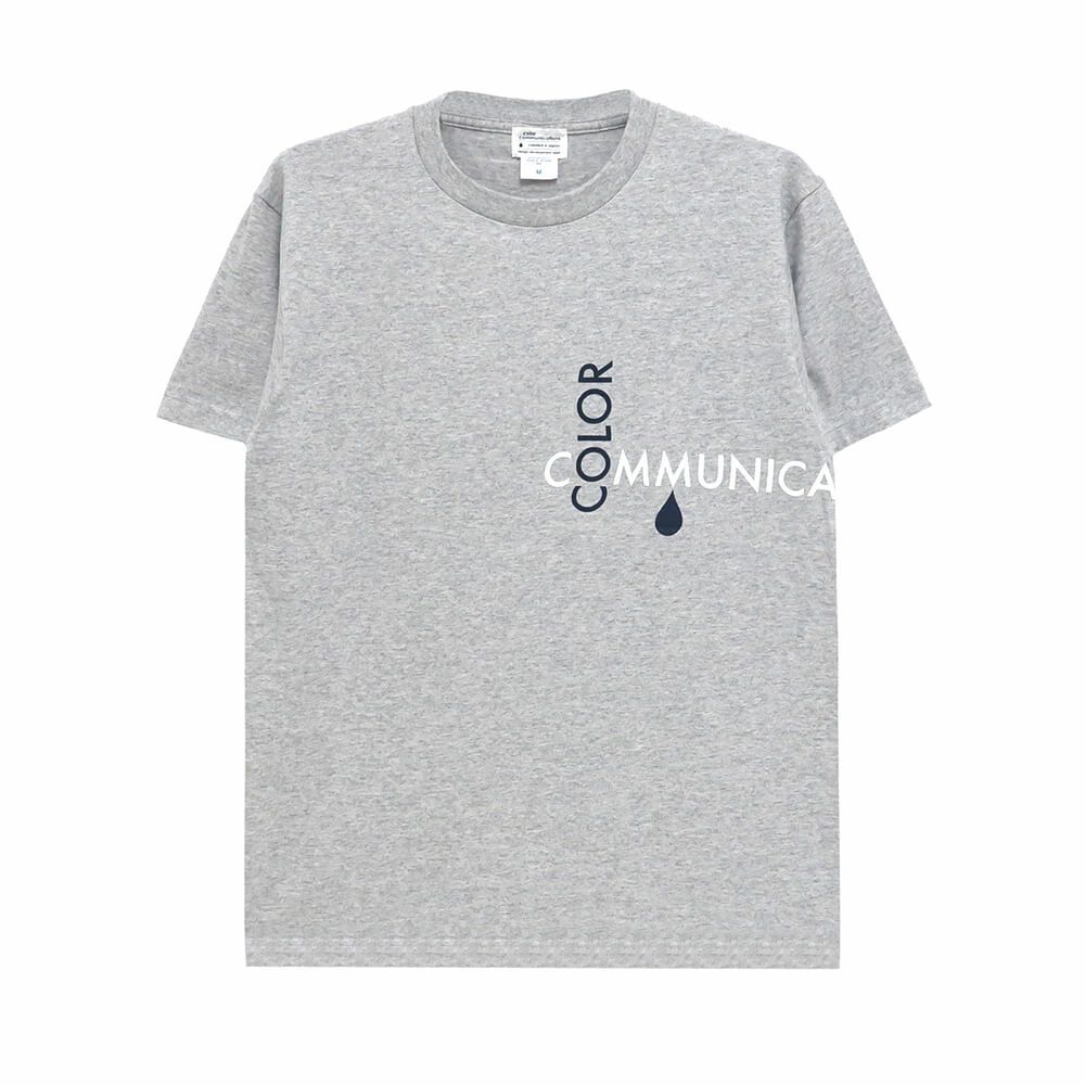 COLOR COMMUNICATIONS T-SHIRT カラーコミュニケーションズ Tシャツ RE-CROSS LETTERS 2008 GREY スケートボード スケボー 