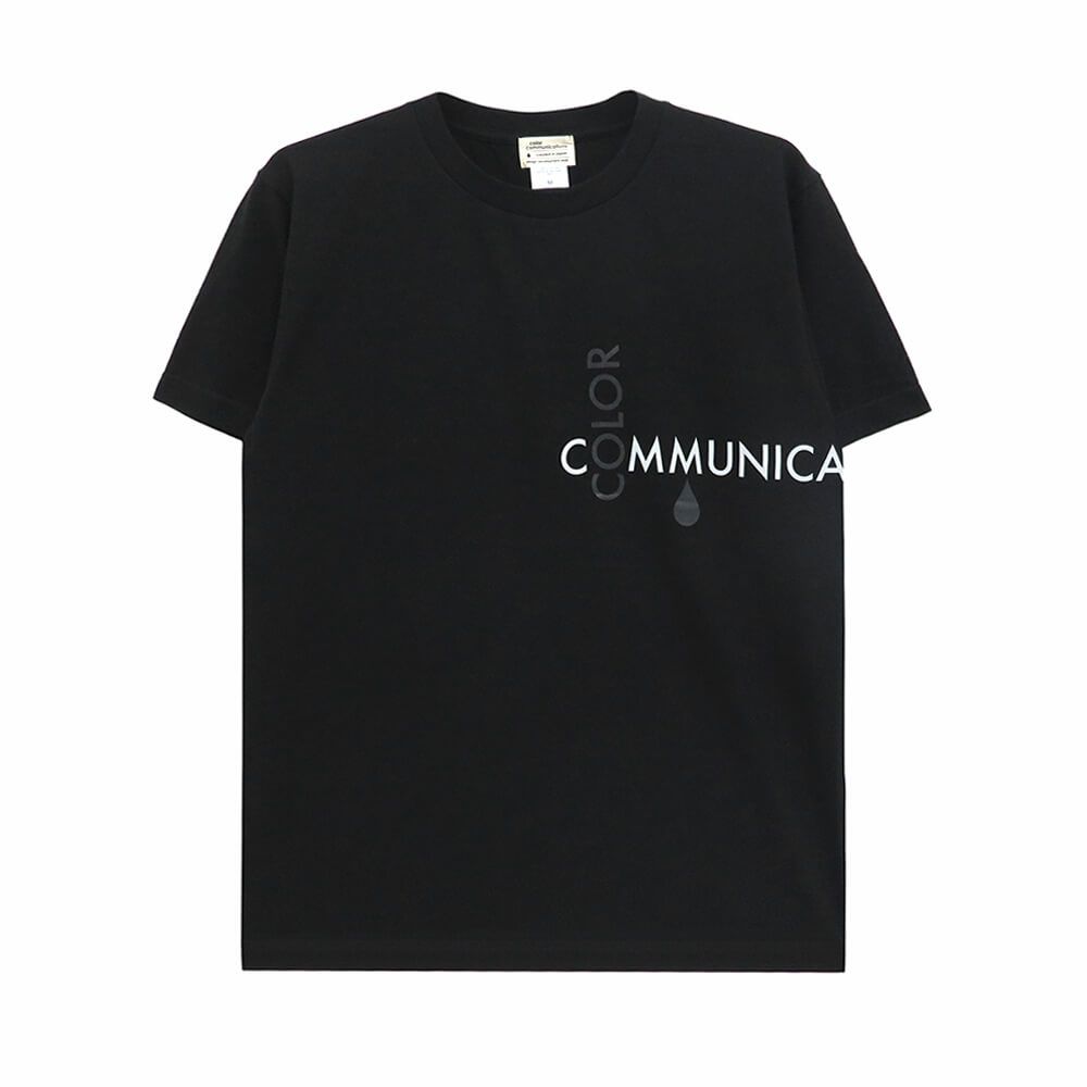 COLOR COMMUNICATIONS T-SHIRT カラーコミュニケーションズ Tシャツ RE-CROSS LETTERS 2008 BLACK スケートボード スケボー 