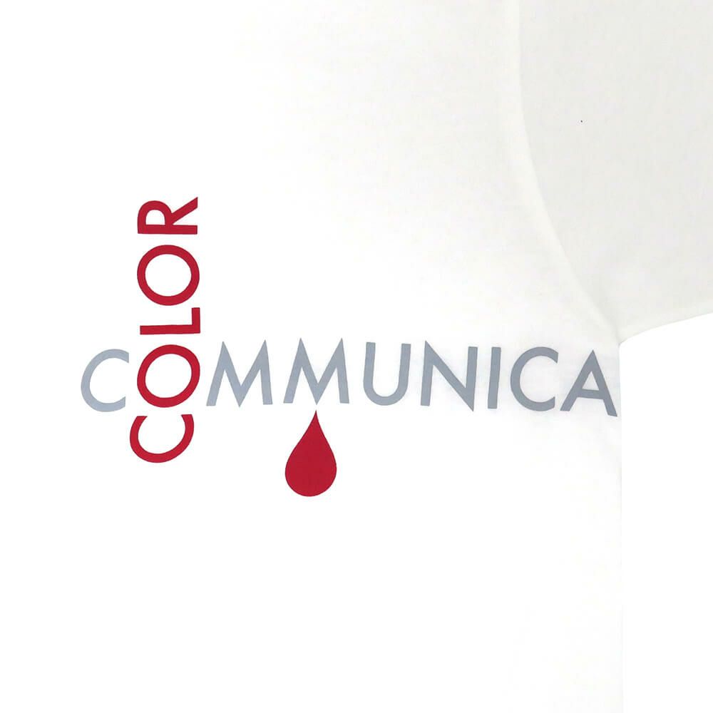 COLOR COMMUNICATIONS T-SHIRT カラーコミュニケーションズ Tシャツ RE-CROSS LETTERS 2008 WHITE スケートボード スケボー 2