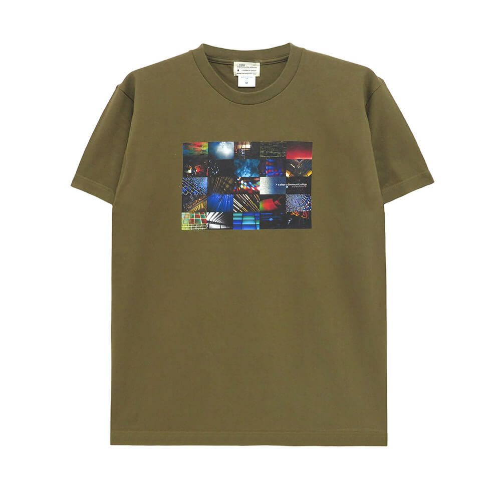 COLOR COMMUNICATIONS T-SHIRT カラーコミュニケーションズ Tシャツ TRAJECTORY PHOTO OLIVE スケートボード スケボー 