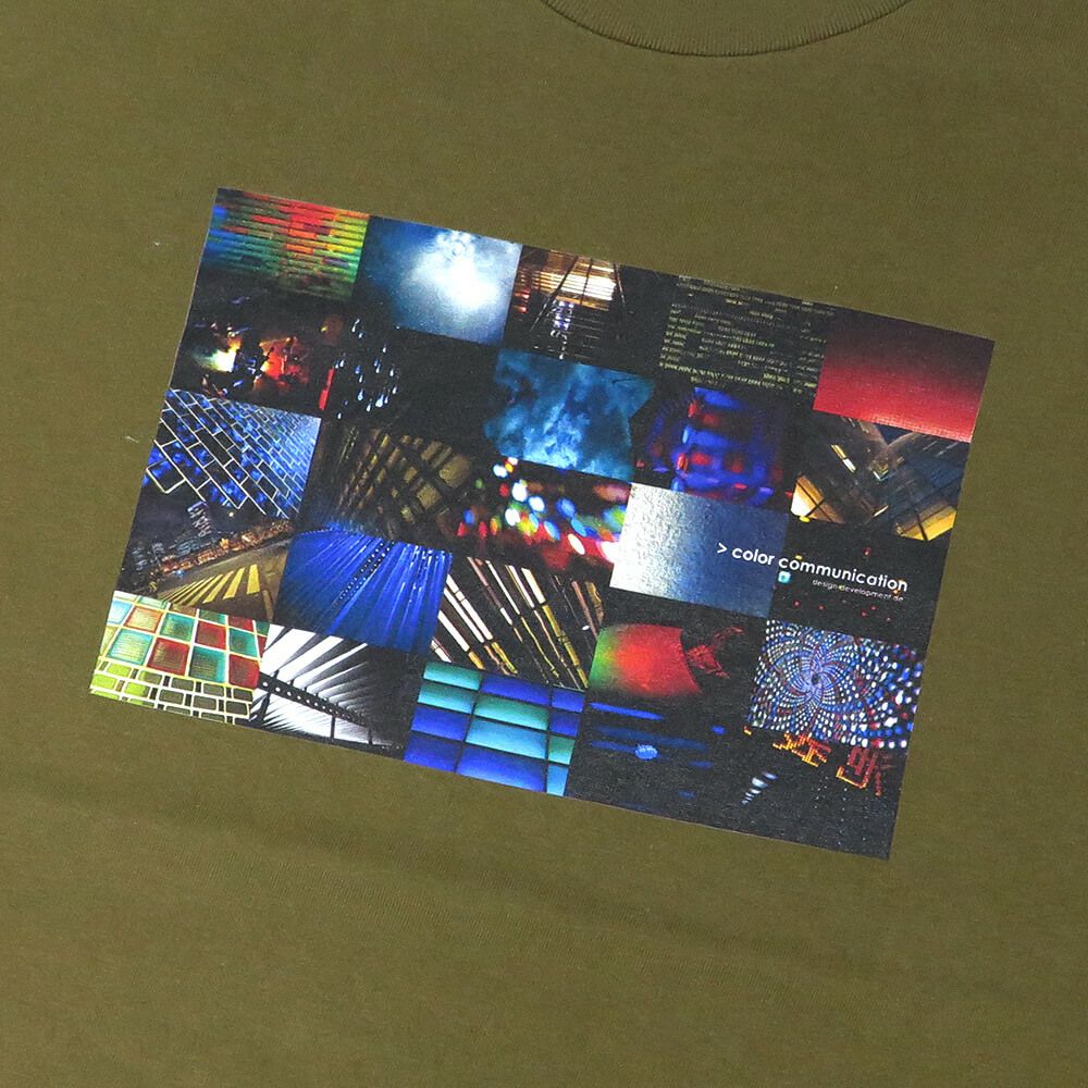 COLOR COMMUNICATIONS T-SHIRT カラーコミュニケーションズ Tシャツ TRAJECTORY PHOTO OLIVE スケートボード スケボー 1