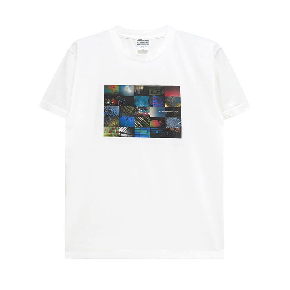 COLOR COMMUNICATIONS T-SHIRT カラーコミュニケーションズ Tシャツ TRAJECTORY PHOTO WHITE スケートボード スケボー 