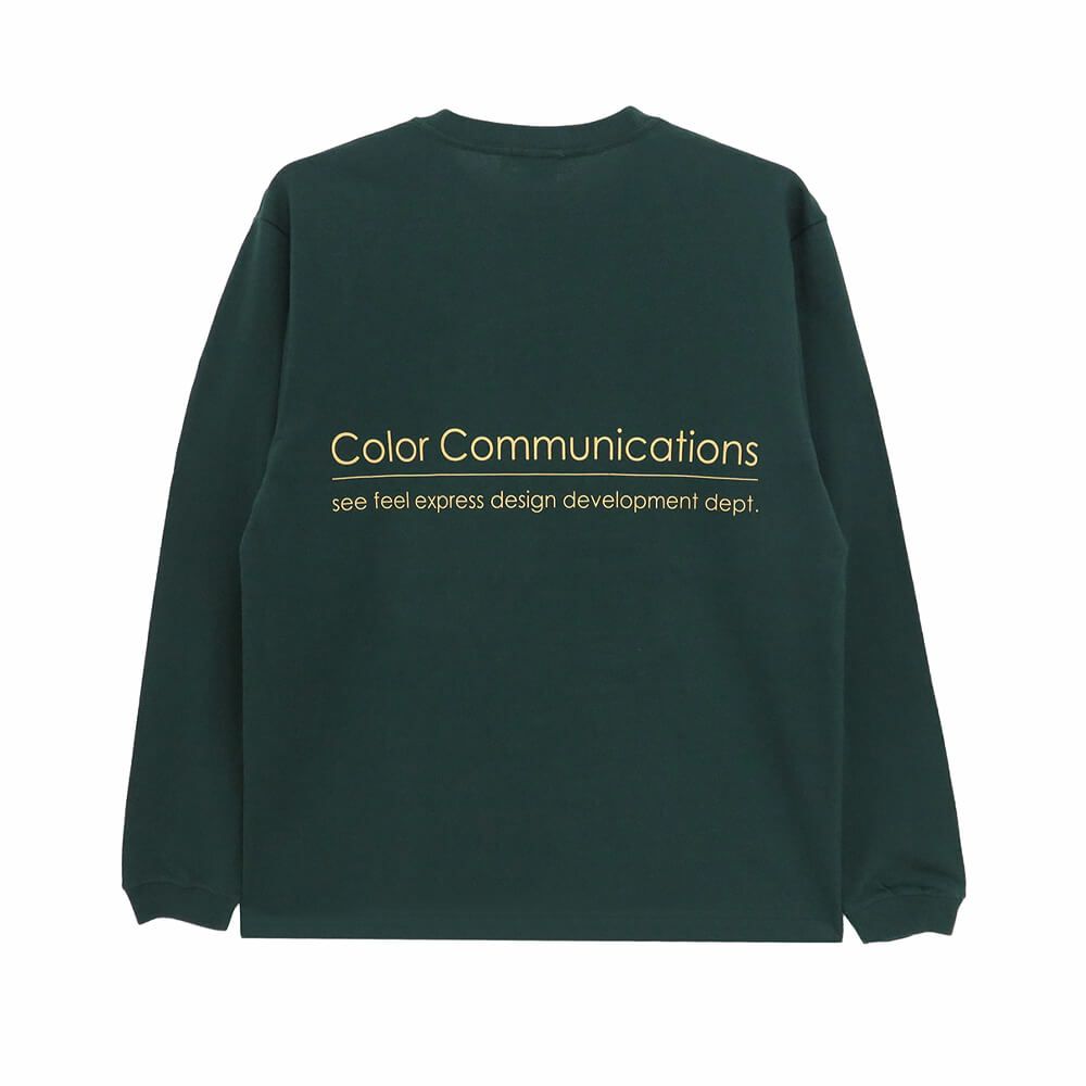 COLOR COMMUNICATIONS LONG SLEEVE カラーコミュニケーションズ ロングスリーブTシャツ RE-LETTER 2012 DARK GREEN スケートボード スケボー 