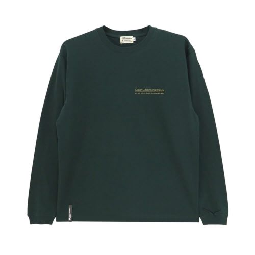 COLOR COMMUNICATIONS LONG SLEEVE カラーコミュニケーションズ ロングスリーブTシャツ RE-LETTER 2012 DARK GREEN スケートボード スケボー 1