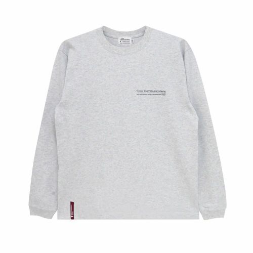 COLOR COMMUNICATIONS LONG SLEEVE カラーコミュニケーションズ ロングスリーブTシャツ RE-LETTER 2012 ASH スケートボード スケボー 1