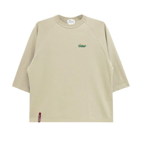 COLOR COMMUNICATIONS LONG SLEEVE カラーコミュニケーションズ 7分袖Tシャツ WAWA OWL EMB LETTER STONE スケートボード スケボー 