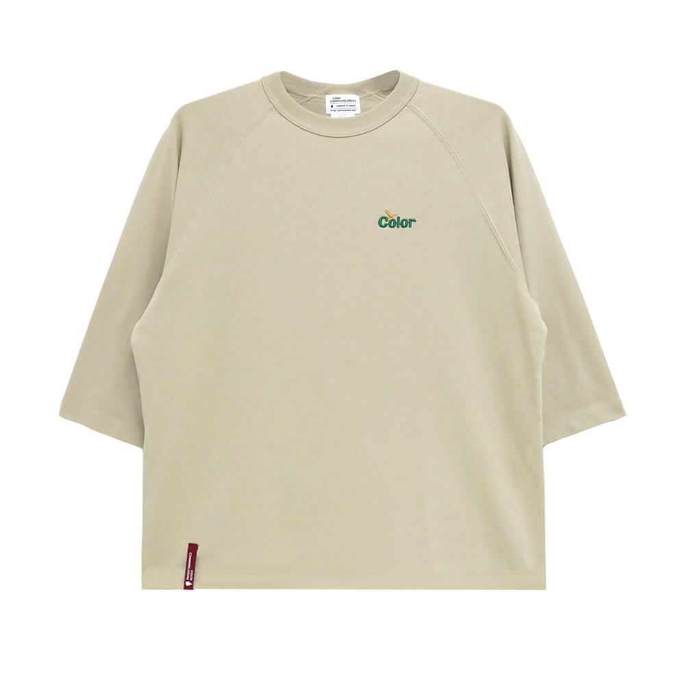 COLOR COMMUNICATIONS LONG SLEEVE カラーコミュニケーションズ 7分袖Tシャツ WAWA OWL EMB LETTER STONE スケートボード スケボー 