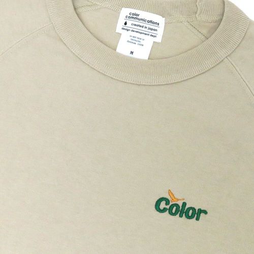 COLOR COMMUNICATIONS LONG SLEEVE カラーコミュニケーションズ 7分袖Tシャツ WAWA OWL EMB LETTER STONE スケートボード スケボー 1